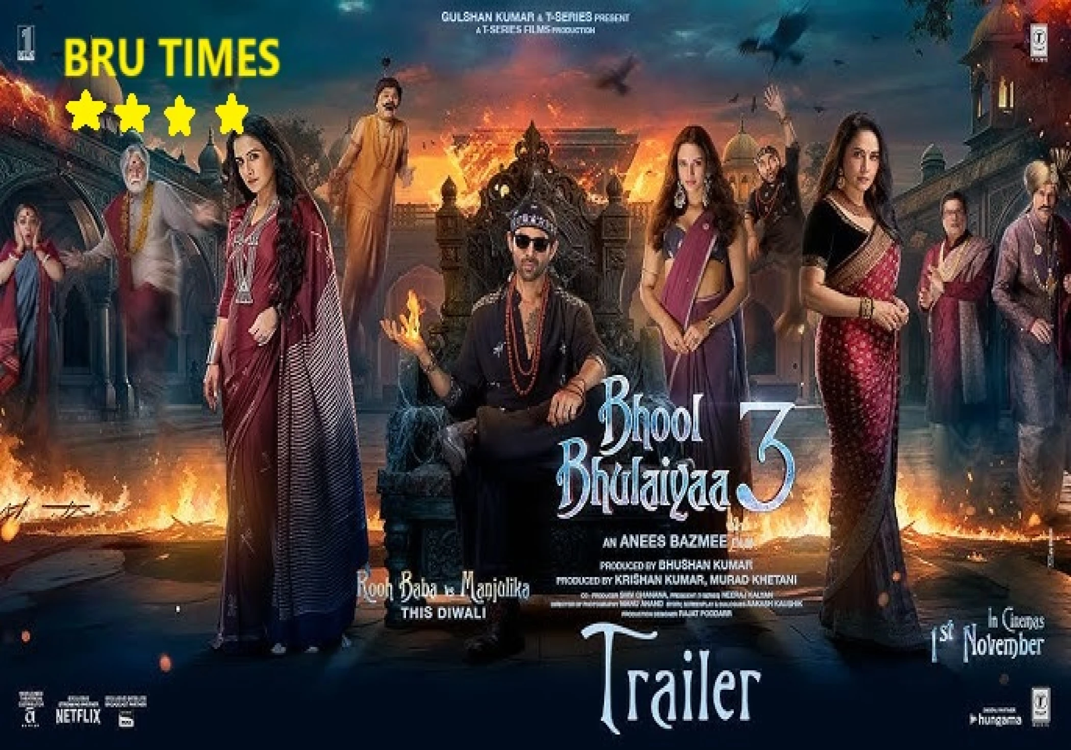 Bhool Bhulaiyaa 3 First Reviews: Kartik Aaryan Impresses, Vidya Balan Shines, But Original Charm Falls Short